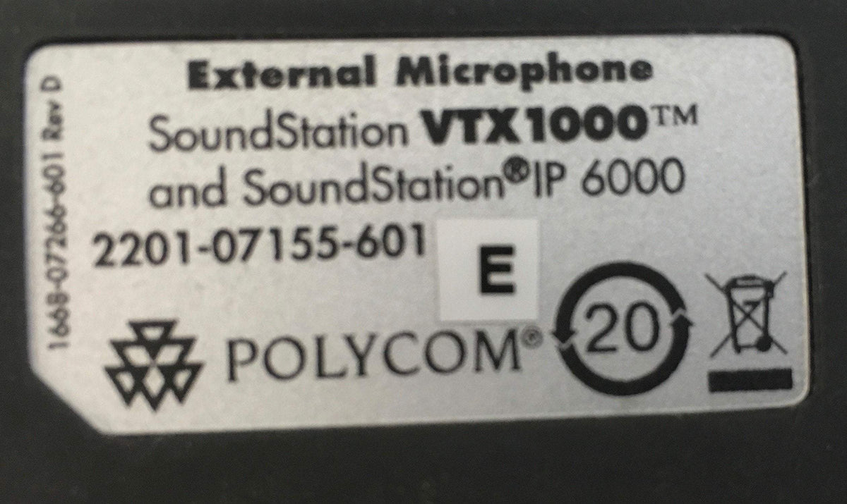 Polycom Pair External 2201-07155-601 Mic Soundstation VTX1000 IP6000 ...